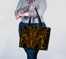 Golden Portal Vegan Leather Tote Bag