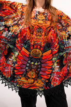 Ouroboros Banjo Glass Remix Crushed Velvet Pullover Shawl