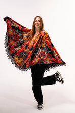 Ouroboros Banjo Glass Remix Crushed Velvet Pullover Shawl