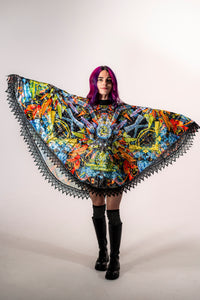 Vishuddha Banjo Glass Remix Crushed Velvet Pullover Shawl