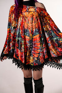 Ouroboros Banjo Glass Remix Crushed Velvet Pullover Shawl