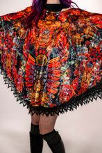 Ouroboros Banjo Glass Remix Crushed Velvet Pullover Shawl