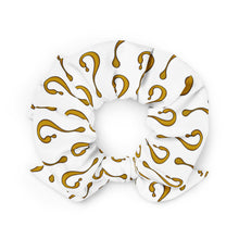 White and Gold Dripper Recycled Scrunchie