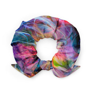 Psychedelic Circus Recycled Scrunchie