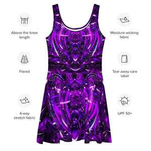 Purple Portal Skater Dress