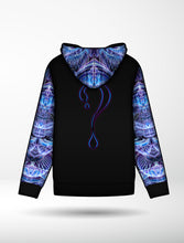 PRE-ORDER Angels Dancing on a Pin Dripper Hoodie (Zip Up OR Pullover) with Black/Silver tipped Faux Fur in the hood