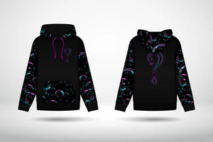 PRE-ORDER: Bubble Control Dripper Hoodie (Zip Up OR Pullover) with Pink Faux Fur in the hood