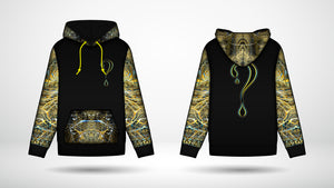 PRE-ORDER Give it a Whirl Dripper Hoodie (Zip Up OR Pullover) with Black/Silver tipped Faux Fur in the hood