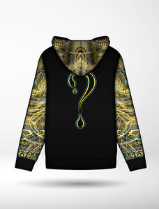 PRE-ORDER Give it a Whirl Dripper Hoodie (Zip Up OR Pullover) with Black/Silver tipped Faux Fur in the hood
