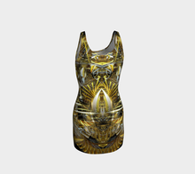 Golden Lotus Mini Dress