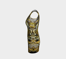 Golden Lotus Mini Dress