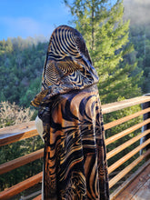 Down the Ribbit Hole Velvet Hooded Pashmina