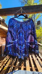 Angels Dancing on a Pin x Dripper Crushed Velvet Pullover Shawl