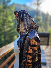 Down the Ribbit Hole Velvet Hooded Pashmina