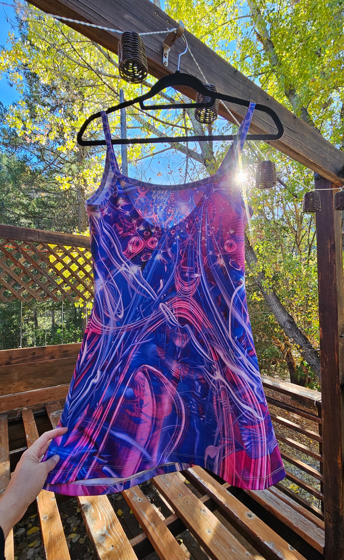 Large Cosmic Love Mini Dress