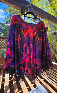 Piezoelectic Crushed Velvet Pullover Shawl