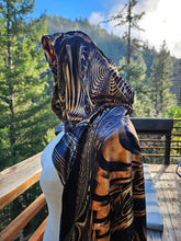 Down the Ribbit Hole Velvet Hooded Pashmina