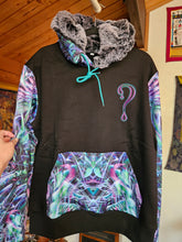 MEDIUM: Hypnagogia PULLOVER with Black silver tipped Faux Fur in the hood
