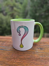 Ombre Dripper Mug with Green interior and handle