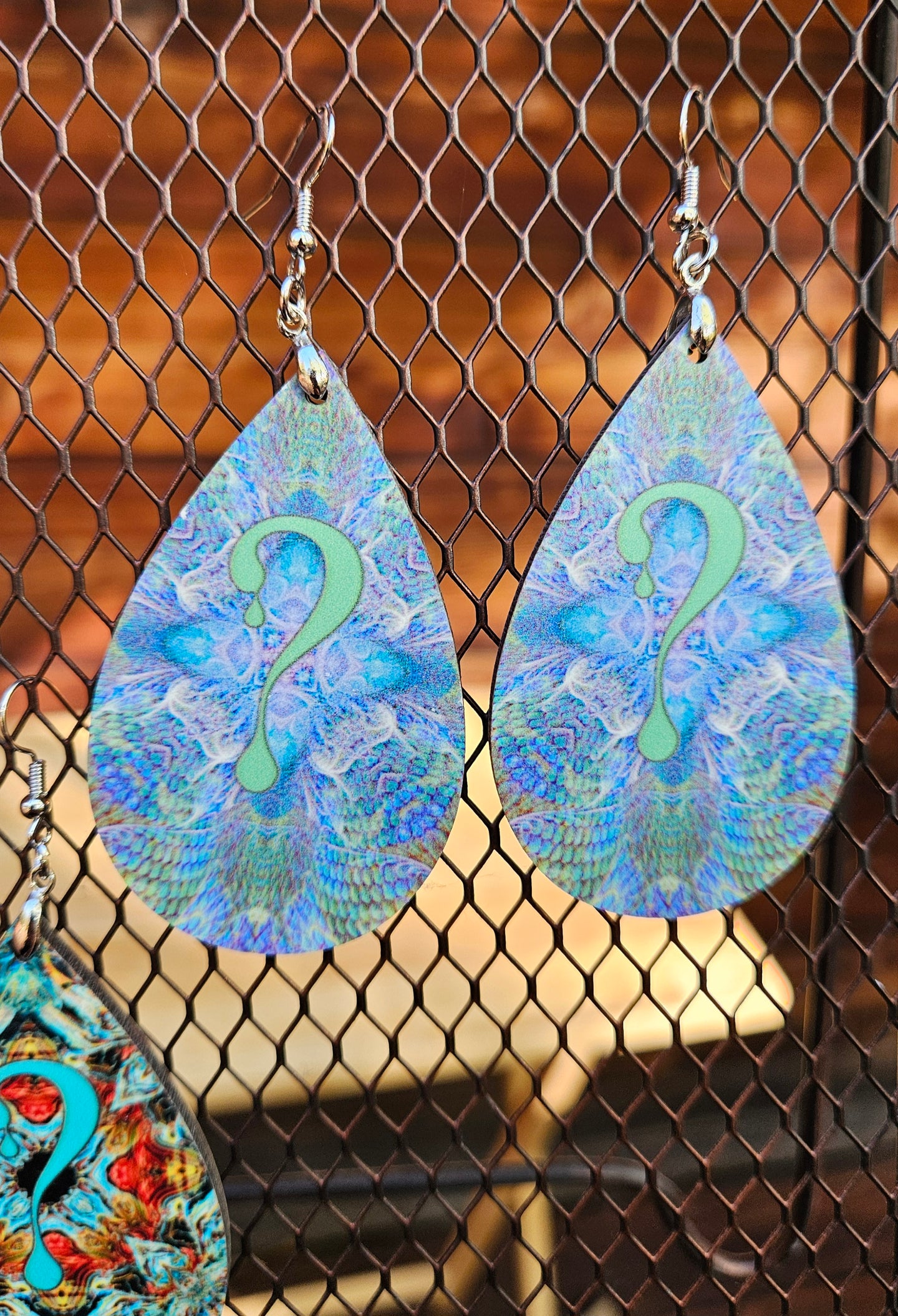 SAMPLE: Wooden Saphira Dripper Earrings