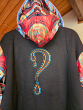 Large Mercury in Retrograde ZIP UP Dripper Hoodie with Blue Faux Fur lined hood