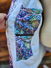 Saphira Crushed Velvet Cloak with Seamfoam Blue Faux Fur lining