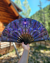 Glass Crane x Johnathan Singer Art UV Reactive Hand Fan- DARKSTAR