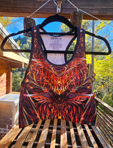 Large Phoenix Rising Racerback Crop Top