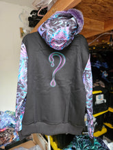 MISPRINT: LARGE: Hypnagogia ZIP UP with Purple Faux Fur in the hood
