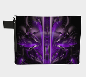 PURPLE ALIEN ZIPPER POUCH