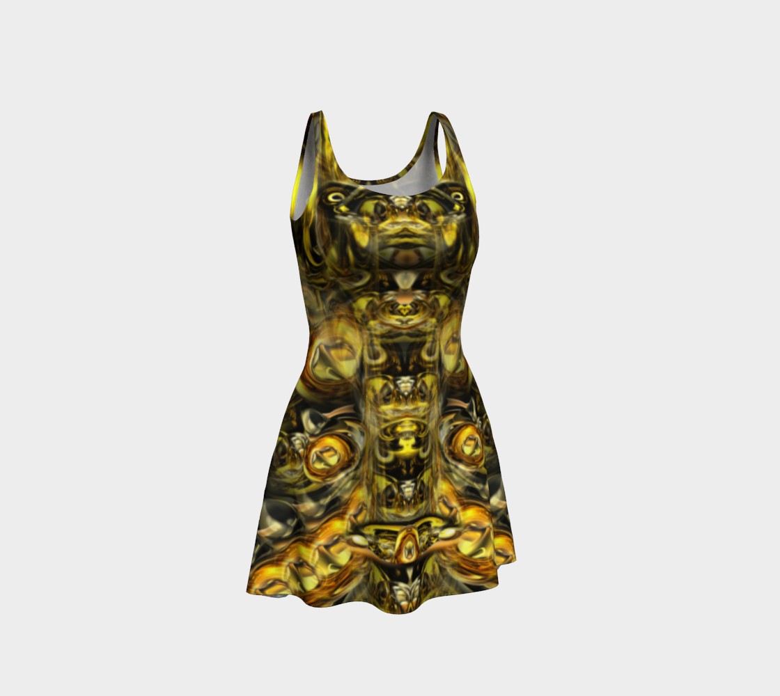 Golden Alien Flare Dress