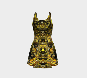 Golden Alien Flare Dress