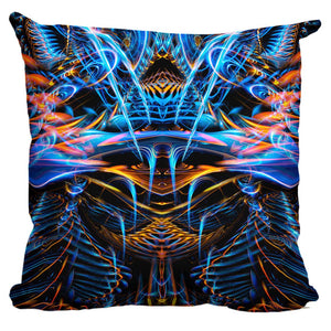 Sound Waves Over Dark Throw Pillow Cover