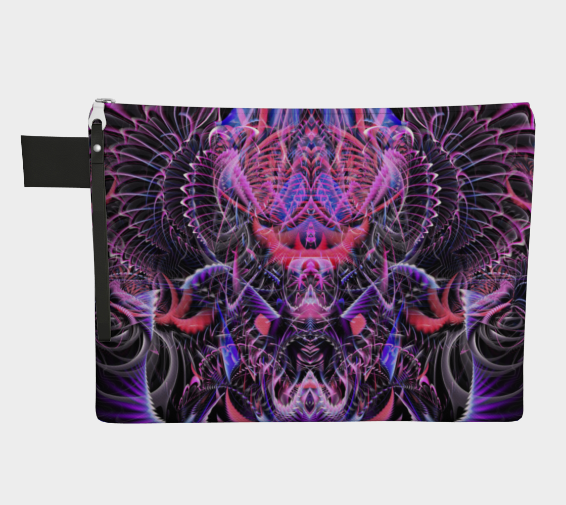 FRACTAL ENTANGLEMENT ZIPPER POUCH